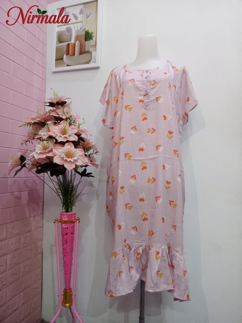 Ruffle Lovely Heart Pink House Dress
