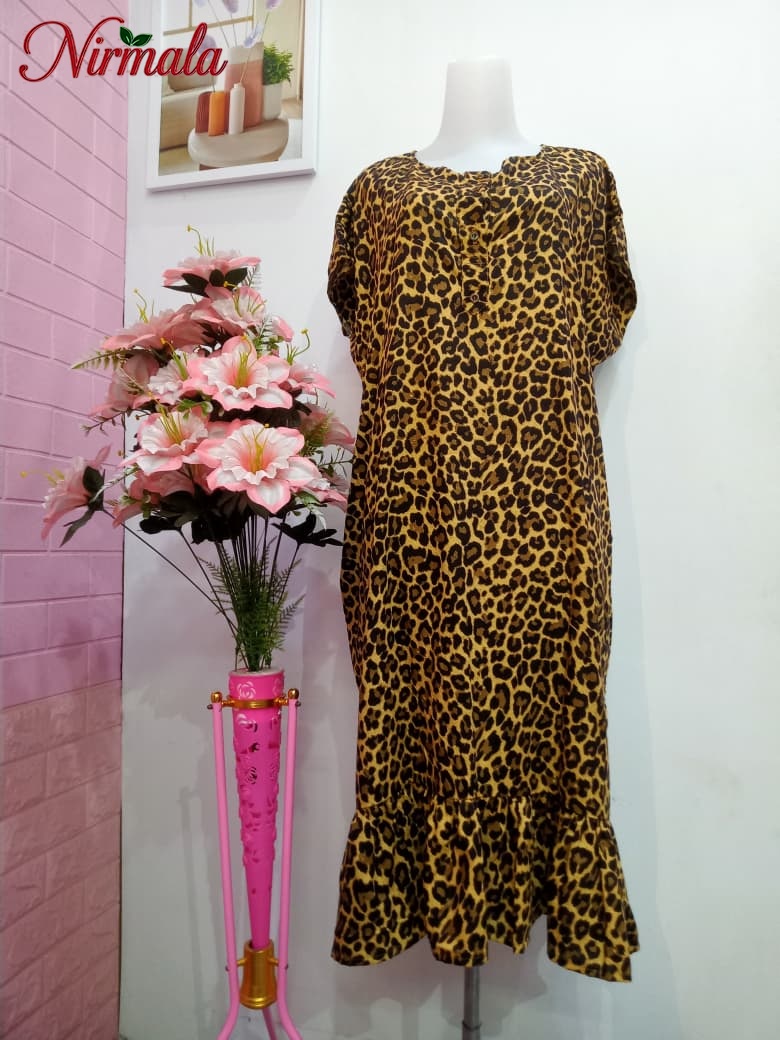 Vintage Stripe Floral House Dress