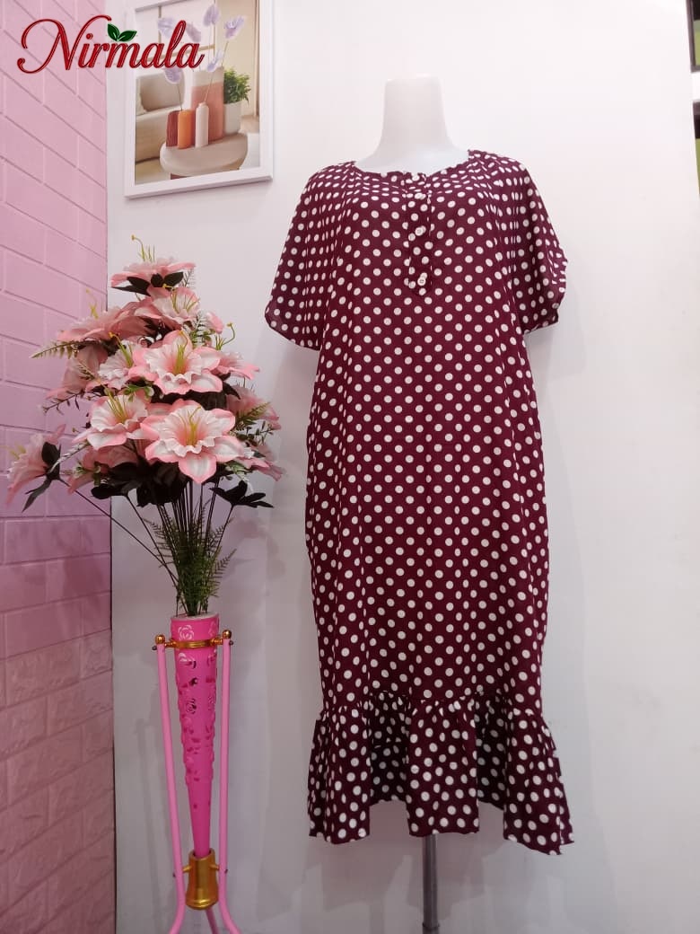 Zebra Chic Ruffle Hem House Dress