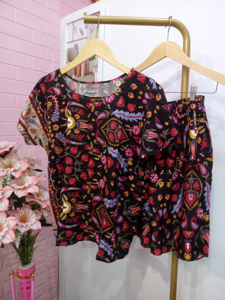 Bohemian Paisley House Dress Set