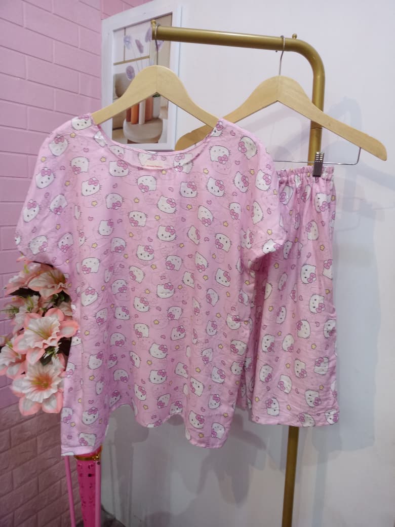 Pink Kitty House Dress Set