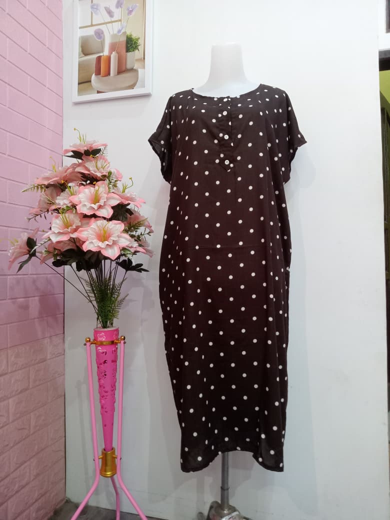 Classic Polka Dot Comfort House Dress