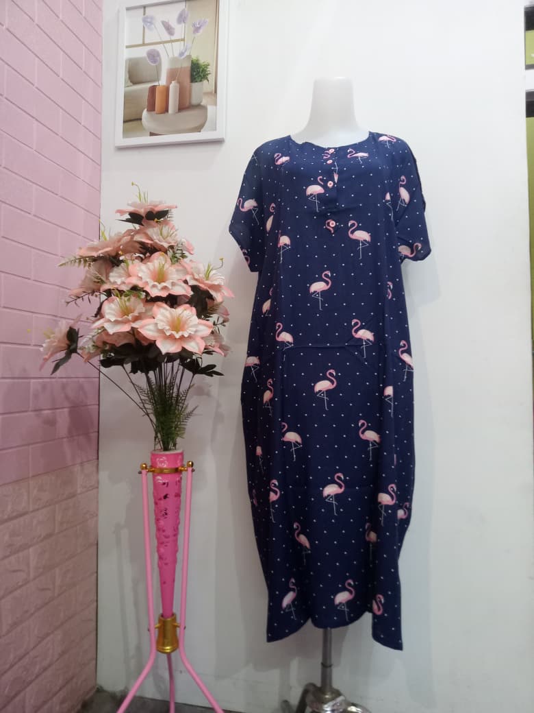 Flamingo Print Relax House Dress
