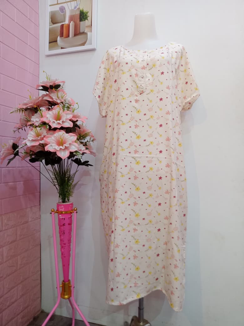 Soft Floral Garden House Dress