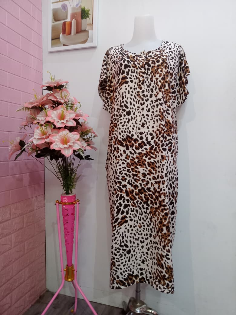 Wild Leopard Chic House Dress