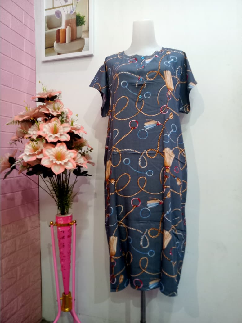Nautical Rope Print Comfort House Dress