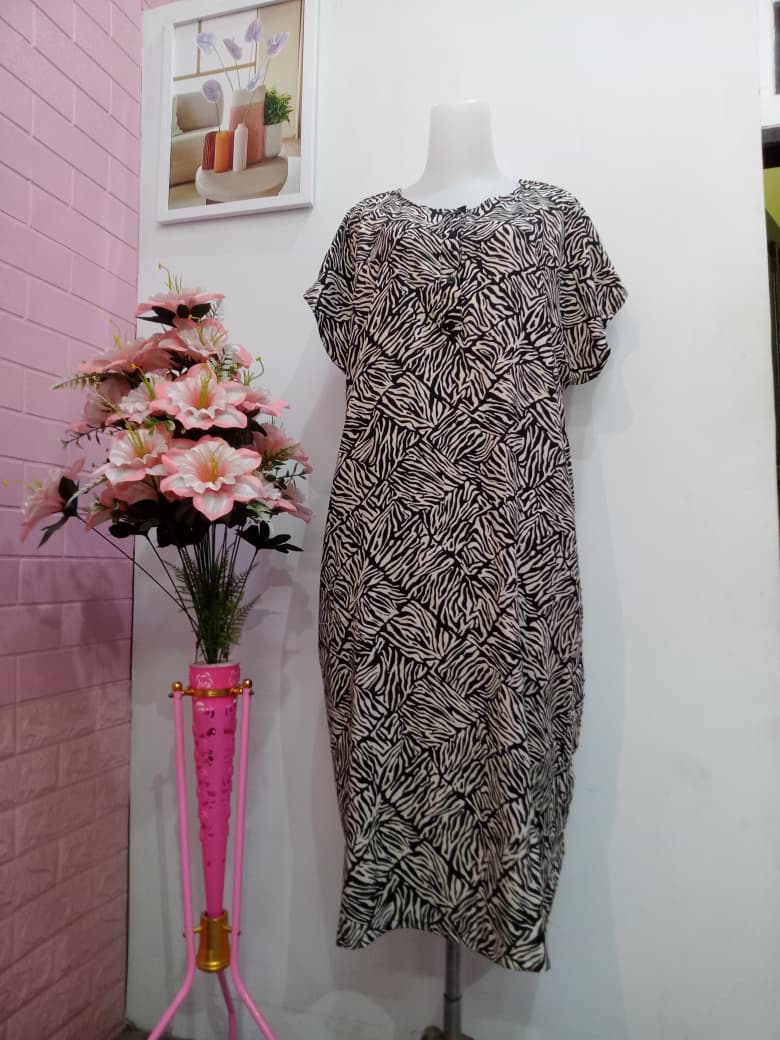 Zebra Pattern Classic House Dress